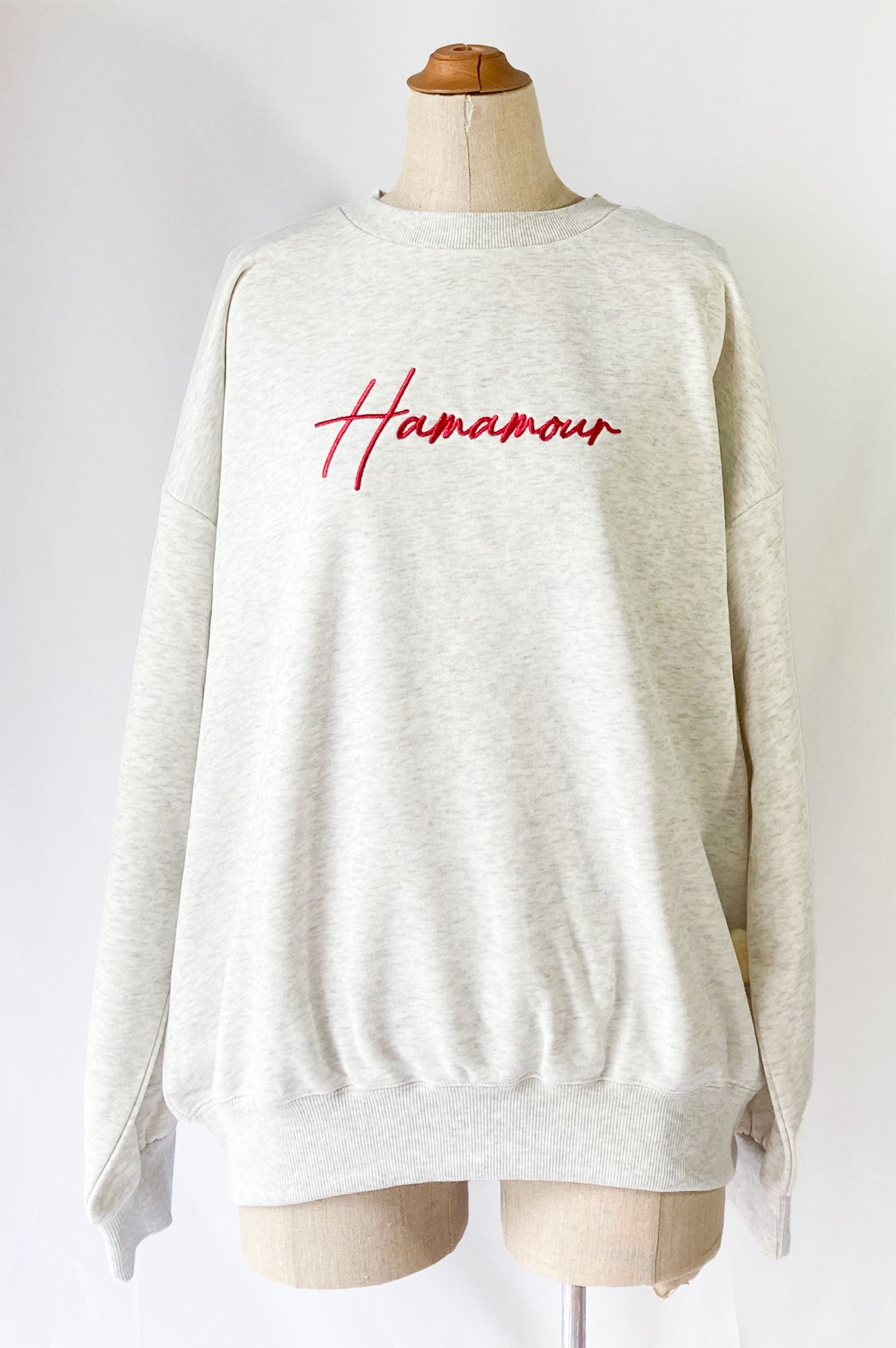 【hanonコラボ】ブランドNistA plus Hamamour しっかりとした高級感の生地シルエットがおすすめ長袖トレーナー