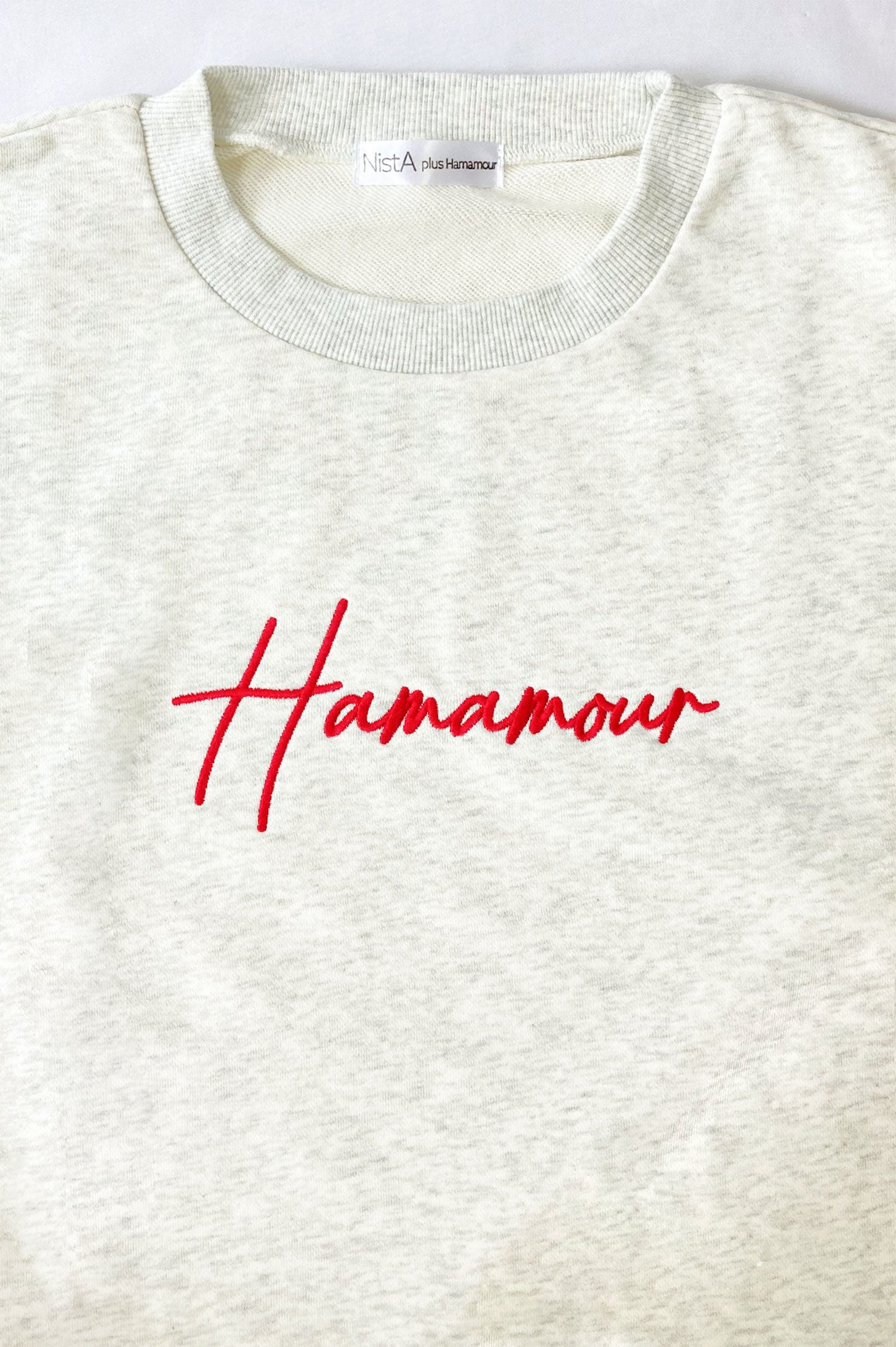 【hanonコラボ】ブランドNistA plus Hamamour しっかりとした高級感の生地シルエットがおすすめ長袖トレーナー