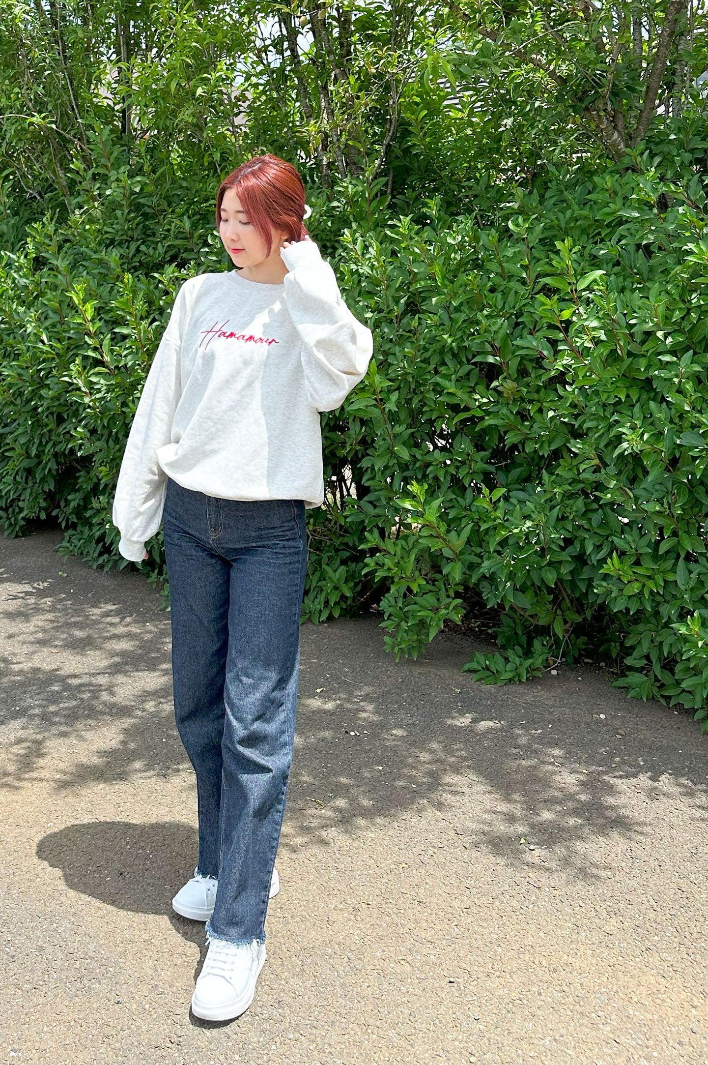 【hanonコラボ】ブランドNistA plus Hamamour しっかりとした高級感の生地シルエットがおすすめ長袖トレーナー