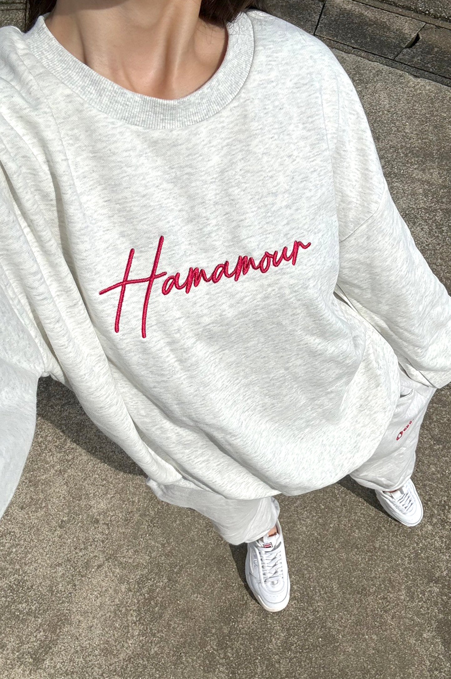 【hanonコラボ】ブランドNistA plus Hamamour　しっかりとした高級感の生地シルエットがおすすめ長袖トレーナー